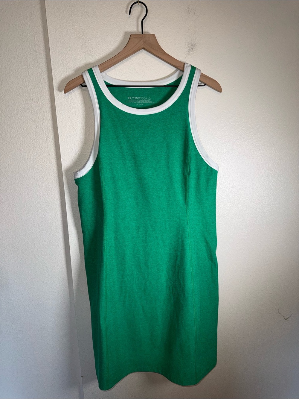 BEYOND YOGA athletic green tennis prep golf sleeveless comfy mini dress XL